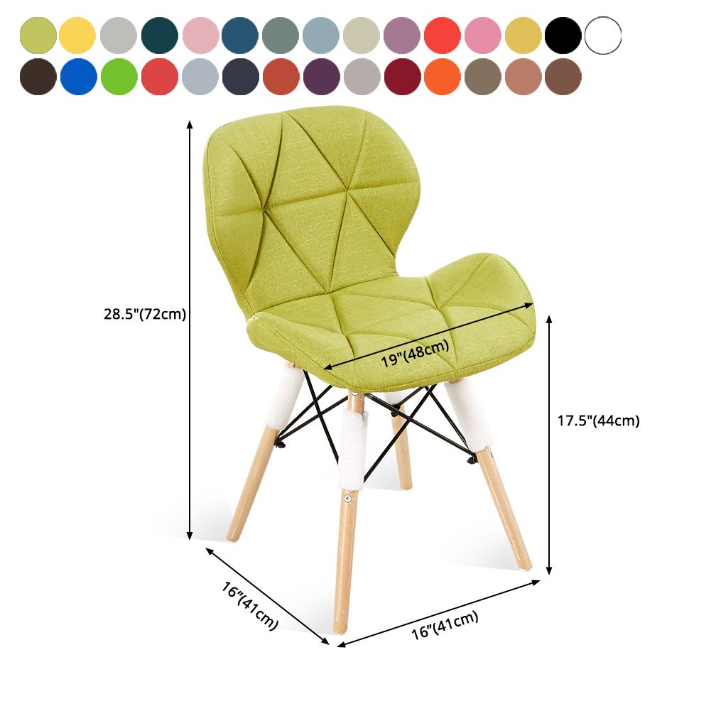 Home Scandinavian Side Chair Wood Upholstered Wingback Dining Room Chair Clearhalo ' kitchen&dining_furn' 'Dining Chairs' 'Dining Tables & Seating' 'dining_chair' 'Furniture' 'furniture_dining_chair' 'Kitchen & Dining Furniture' 'kitchen' 1200x1200_9fe58e84-1350-4b7d-838c-270fd8933a67