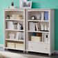 White Wooden Bookshelf Standard Shelves Included Closed Back Bookcase