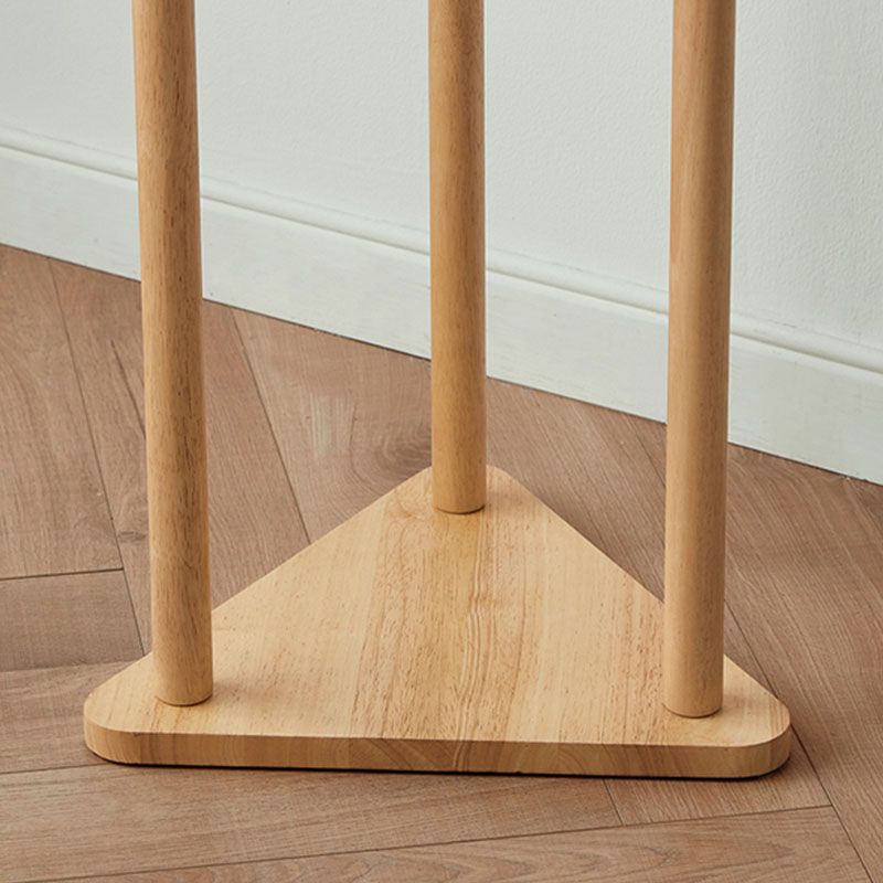 Moderne stijl Hall Tree Rubber Wood Entryway Coat Rack met 2 planken