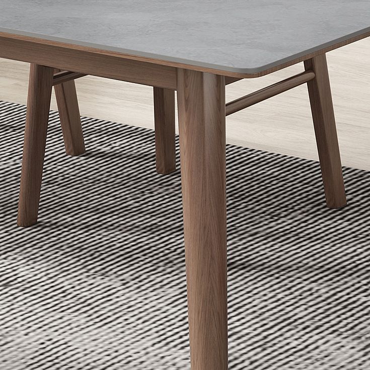 Mid-Century Kitchen Grey Dining Table Rectangle Sintered Stone Dining Table with 4 Legs Clearhalo ' dining_table' 'Dining Tables & Seating' 'Dining Tables' 'furn' 'furn_dining_table' 'Furniture' 'furniture_dining_table' 'Kitchen & Dining Furniture' 'kitchen&dining_furn' 'kitchen' 'kitchen_dining_table' 1200x1200_9fe75cf4-1366-4368-88fb-8f1cfdea77bd
