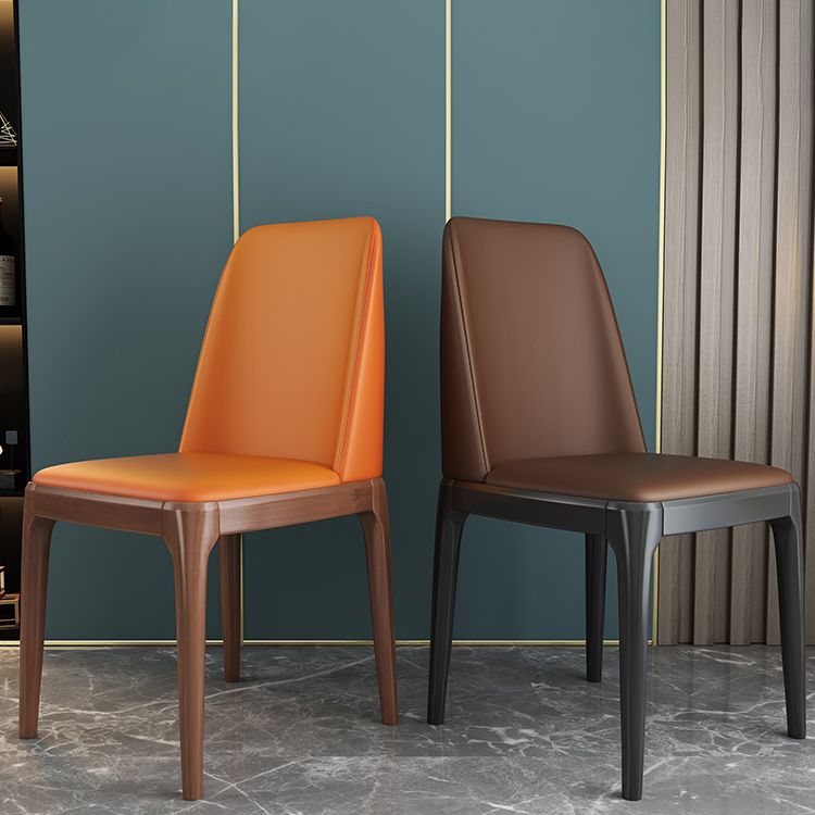 Glam Style Rubberwood Chair Solid Back Side Kitchen Dining Room Chairs Clearhalo ' kitchen&dining_furn' 'Dining Chairs' 'Dining Tables & Seating' 'dining_chair' 'furn' 'furn_dining_chair' 'Furniture' 'furniture_dining_chair' 'Kitchen & Dining Furniture' 'kitchen' 1200x1200_9fe78617-fa3d-4a56-a952-967012e592ae