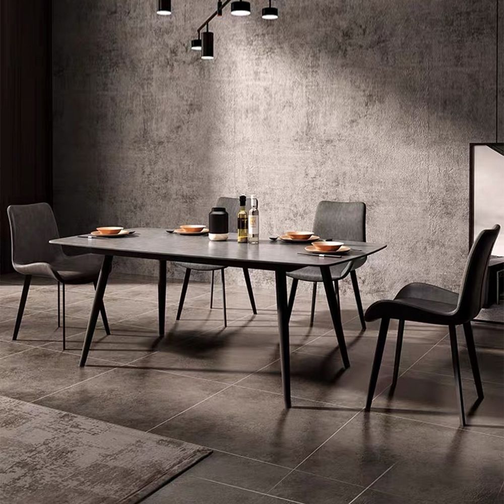 Metal Contemporary Rectangular Dining Table Sintered Stone Table for Kitchen and Dining Room Clearhalo ' dining_table' 'Dining Tables & Seating' 'Dining Tables' 'furn' 'furn_dining_table' 'Furniture' 'furniture_dining_table' 'Kitchen & Dining Furniture' 'kitchen&dining_furn' 'kitchen' 'kitchen_dining_table' 1200x1200_9fe7e579-4af9-4321-8710-90b0673ac3d2