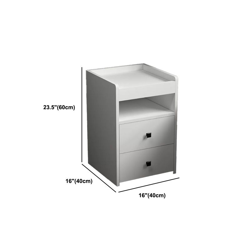 Modern Open Storage Nightstand 2-Drawer 24 Inch H Imitation Wood Night Table Clearhalo 'Bedroom Furniture' 'furn' 'furn_night_stand' 'Furniture' 'night_stand' 'Nightstands' 1200x1200_9fe82c14-e266-4ce1-8647-803b8071a1e2