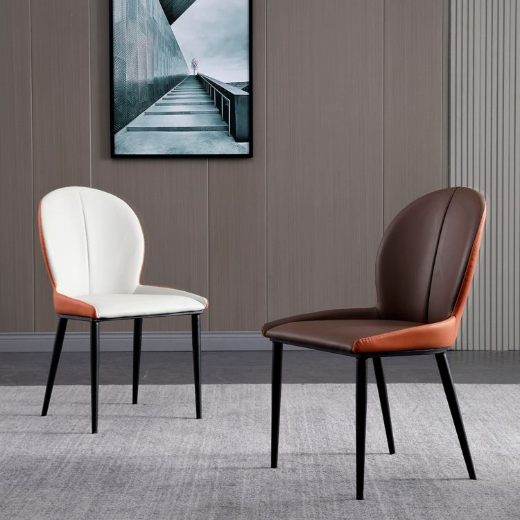 Modern Style Kitchen Metal Dining Chairs Wingback Dining Arm Side Chair Clearhalo ' kitchen&dining_furn' 'Dining Chairs' 'Dining Tables & Seating' 'dining_chair' 'furn' 'furn_dining_chair' 'Furniture' 'furniture_dining_chair' 'Kitchen & Dining Furniture' 'kitchen' 1200x1200_9fe878e8-b4ec-4ed1-bf09-7446431cdecd