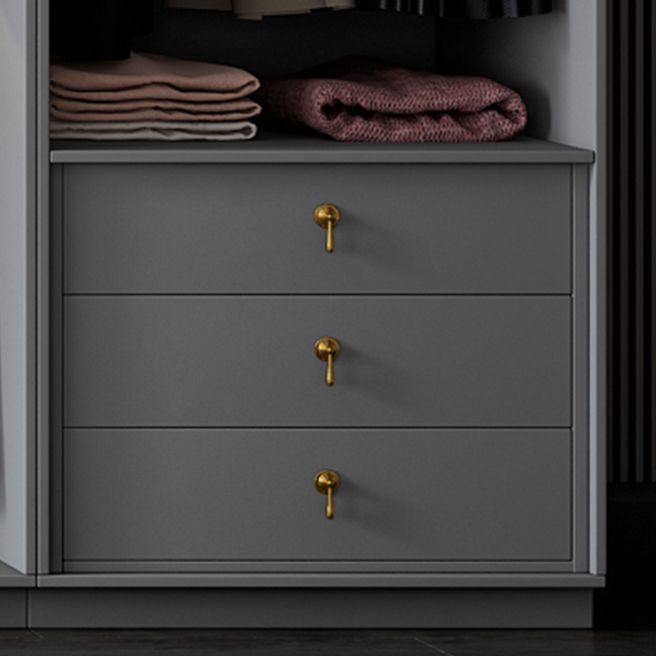 Black Manufactured Wood Cabinet with Glass Doors Modern Storage Cabinet Clearhalo 'Armoires & Wardrobes' 'armoires_wardrobes' 'Bedroom Furniture' 'furn' 'furn_armoires_wardrobes' 'Furniture' 1200x1200_9fe9126e-0a8d-48e4-a3ad-104fe40a513a