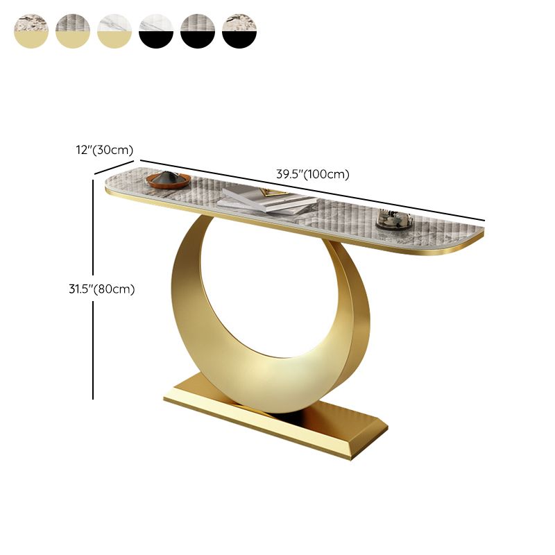 Tabella dell'accento console glam da 31,5 "tavolo da divano console di finitura antica