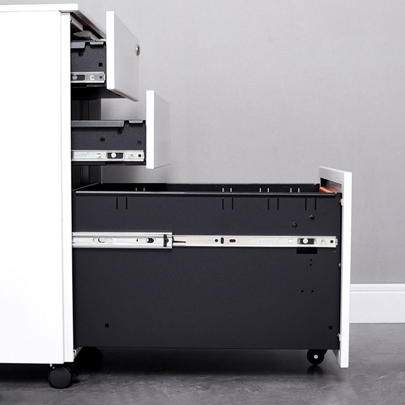 Armoire de fichiers en métal de bureau moderne 3 tiroirs armoire verticale avec verrouillage et stockage