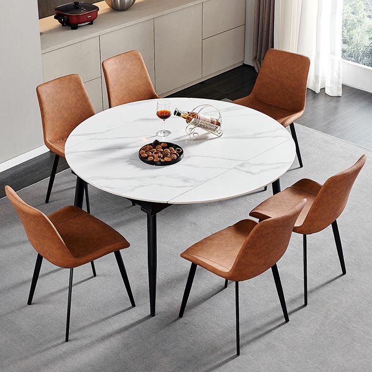 Simplicity Style Stone Table Rectangle 4-foot Dining Table with Drop-Leaf Clearhalo ' dining_table' 'Dining Tables & Seating' 'Dining Tables' 'furn' 'furn_dining_table' 'Furniture' 'furniture_dining_table' 'Kitchen & Dining Furniture' 'kitchen&dining_furn' 'kitchen' 'kitchen_dining_table' 1200x1200_9fea5b11-f2c0-4032-9806-9cc2dc4b6a3d
