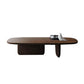 Mesa de centro escandinava de 15,75" de altura Mesa de centro de madera en nogal