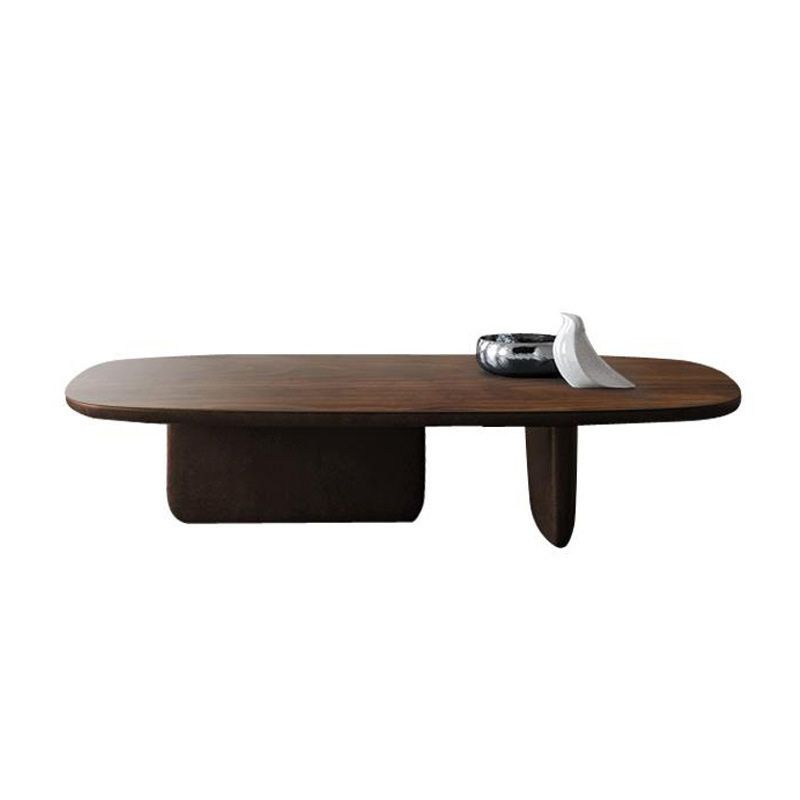 Mesa de centro escandinava de 15,75" de altura Mesa de centro de madera en nogal