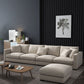 Modern Style with Pillow Back Imitation Leather/cotton and Linen Upholstered Beige Sofa Clearhalo 'furn' 'furn_sofas' 'Furniture' 'furniture_sofas' 'kitchen' 'kitchen_sofas' 'Living Room Furniture' 'Sofa' 'sofas' 1200x1200_9feb7761-c878-4e58-83e1-e9461b4f7352