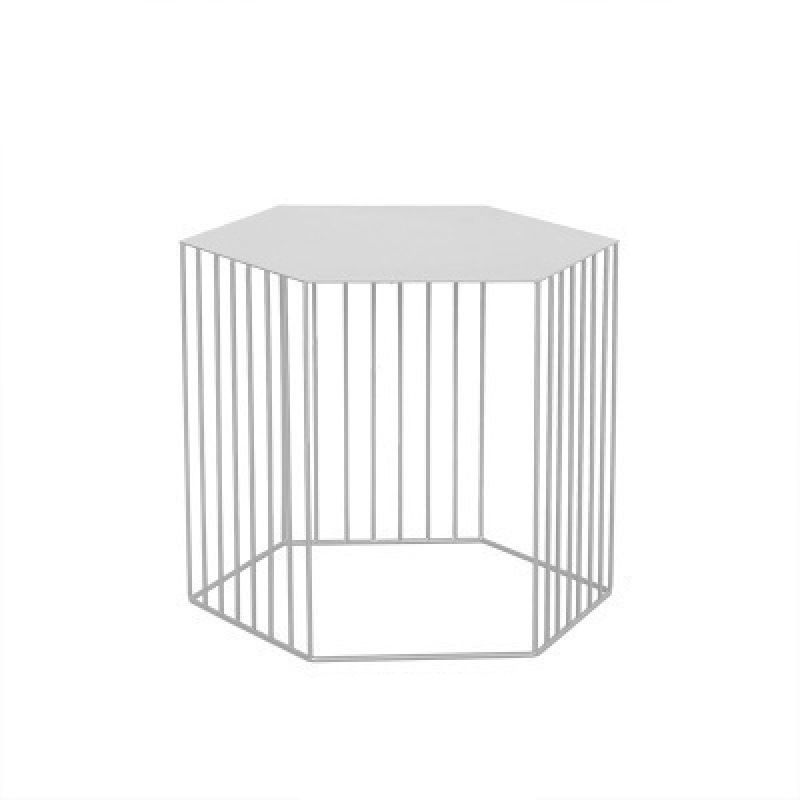 Black/white/gold Geometric Top Side Table Ironcraft Frame End Table Clearhalo 'Coffee & Accent Tables' 'End & Side Tables' 'end_side_tables' 'furn' 'furn_end_side_tables' 'Furniture' 'Living Room Furniture' 1200x1200_9fec6852-afb8-432e-9c17-8c0f77067db1