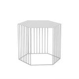 Black/white/gold Geometric Top Side Table Ironcraft Frame End Table Clearhalo 'Coffee & Accent Tables' 'End & Side Tables' 'end_side_tables' 'furn' 'furn_end_side_tables' 'Furniture' 'Living Room Furniture' 1200x1200_9fec6852-afb8-432e-9c17-8c0f77067db1