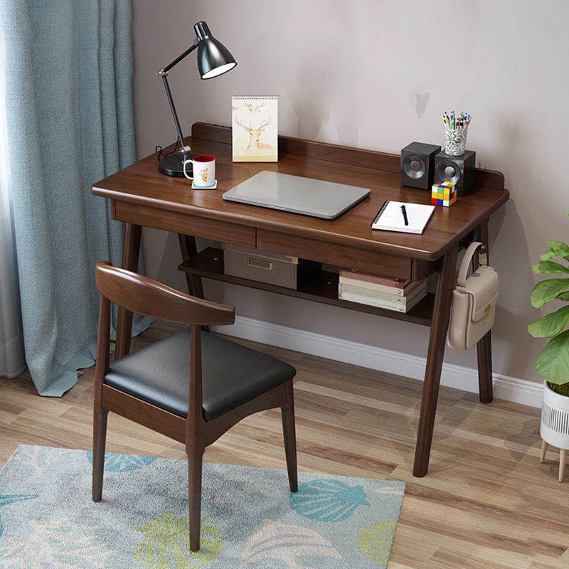 Modern Solid Wood Office Desk 2-drawer Rectangular Secretary Desk Clearhalo 'furn' 'furn_office_desk' 'Furniture' 'Office Desks' 'Office Furniture' 'office_desk' 1200x1200_9fecd121-dda9-42fa-a028-246ebc4e84f2