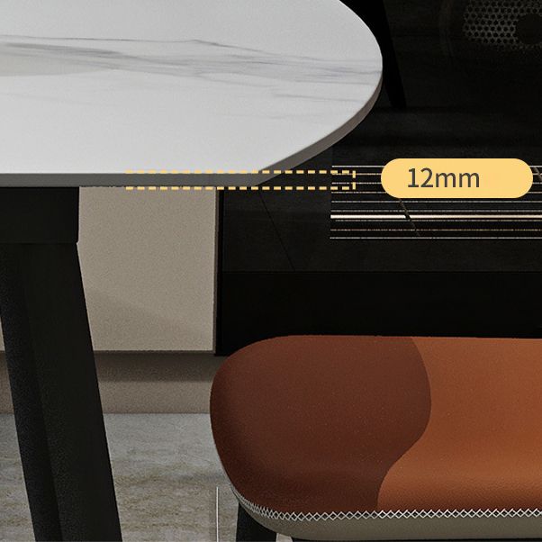 Contemporary Style Sintered Stone Dining Round Table Set 1/4/5/7 Pieces Dining Set Clearhalo 'Dining Room Sets' 'Dining Tables & Seating' 'dining_room_set' 'furn' 'furn_dining_room_set' 'Furniture' 'Kitchen & Dining Furniture' 1200x1200_9fece4eb-6df4-4979-b7ec-9cdb8a13ed8f