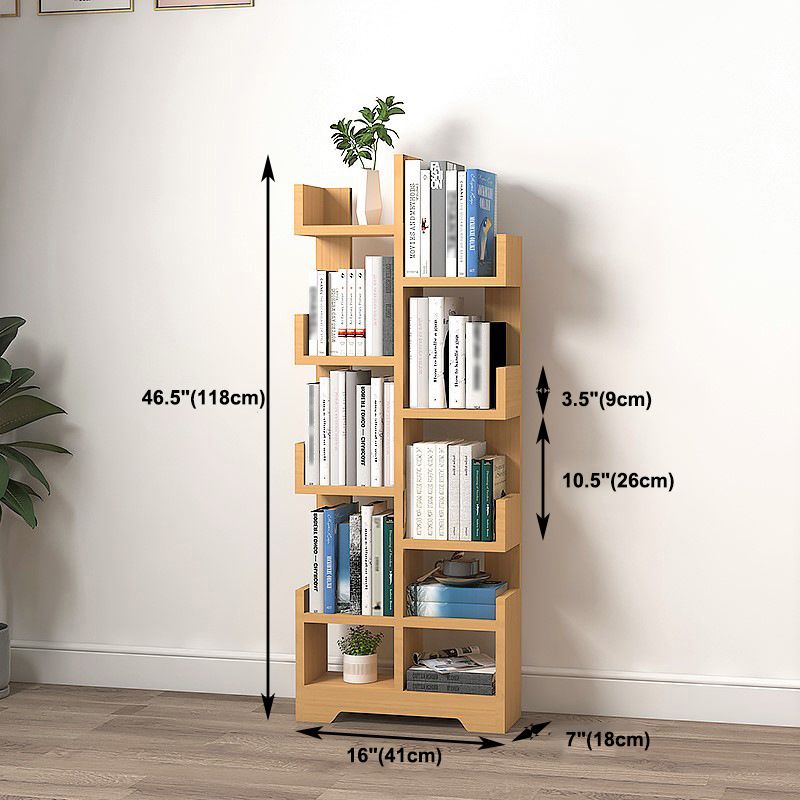 Scandinavian Manufactured Wood Geometric Bookshelf Vertical Open Bookshelf Clearhalo 'Bookcases' 'Furniture' 'furniture_bookcases' 'kitchen' 'kitchen_bookcases' 'Living Room Furniture' 'Office Furniture' 1200x1200_9ff00cd7-ee09-43ea-b64c-a42c4d22f405