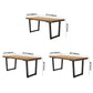 Industrial Style Solid Wood Dining Table Brown Rectangle Sled Base Table for Dinning Room Clearhalo ' dining_table' 'Dining Tables & Seating' 'Dining Tables' 'furn' 'furn_dining_table' 'Furniture' 'furniture_dining_table' 'Kitchen & Dining Furniture' 'kitchen&dining_furn' 'kitchen' 'kitchen_dining_table' 1200x1200_9ff3e75c-5bc1-4632-8300-0105afe0b075