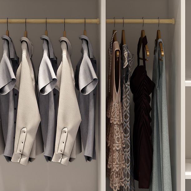 Kleiderschrank der zeitgenössischen Style weiße Farbe Holzkleiderschrank mit Schublade