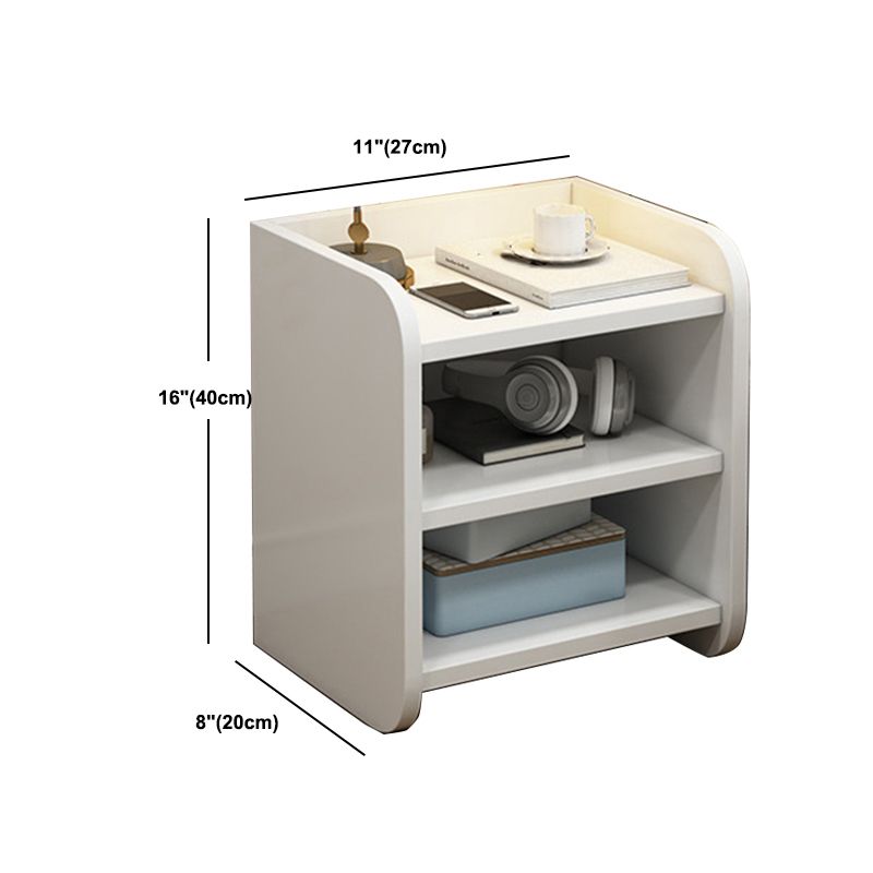 Hölzerne Nachttisch mit Regalen und Schubladen 15,7 "/22.8" hoher Nachttisch