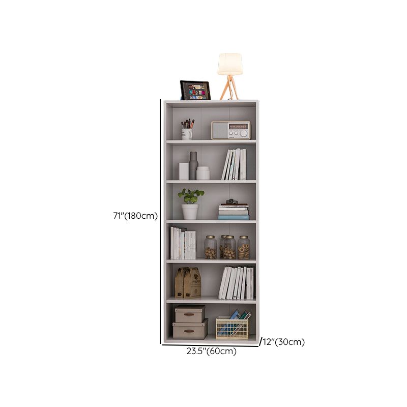 Closed Back Standard Bookcase Modern Engineered Wood Bookshelf