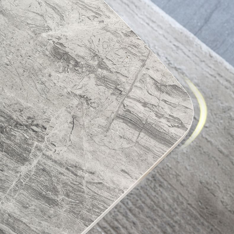 Contemporary Gray Standard Dining Set Rectangle Shape Sintered Stone Dining Set for Kitchen Clearhalo 'Dining Room Sets' 'Dining Tables & Seating' 'dining_room_set' 'furn' 'furn_dining_room_set' 'Furniture' 'furniture_dining_room_set' 'Kitchen & Dining Furniture' 'kitchen&dining_furn' 'kitchen' 1200x1200_9ff70a02-010c-4079-adc2-504a2882c827