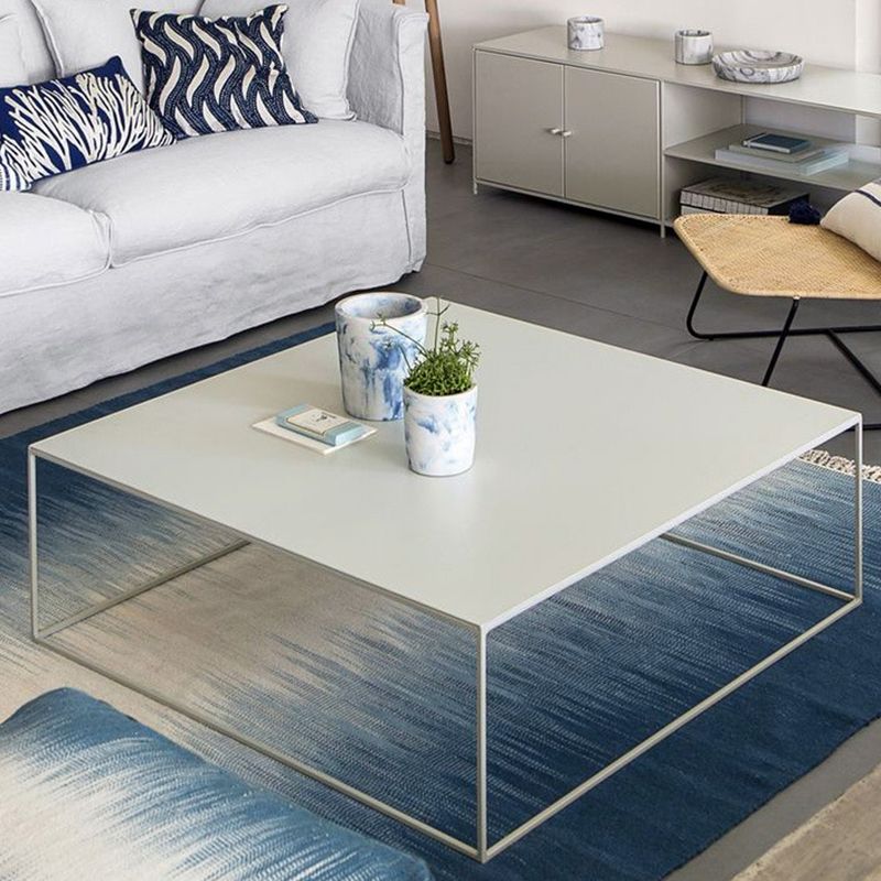 Table basse à base de cadre Table de cocktail carrée extensible en métal