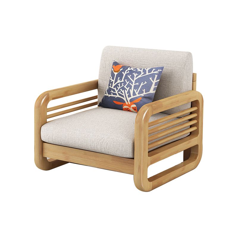 Rustic Wooden Frame Sofa Square Arm Couch with Pillow Back in Natural/Walunt Finish Clearhalo 'furn' 'furn_sofas' 'Furniture' 'furniture_sofas' 'Living Room Furniture' 'Sofa' 'sofas' 1200x1200_9ff8307e-24c9-43c1-9734-02acc4a8f36b