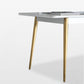 Scandinavian Style Sintered Stone Rectangle Dining Set with 4 Gold Legs Base Clearhalo 'Dining Room Sets' 'Dining Tables & Seating' 'dining_room_set' 'furn' 'furn_dining_room_set' 'Furniture' 'furniture_dining_room_set' 'Kitchen & Dining Furniture' 'kitchen&dining_furn' 'kitchen' 1200x1200_9ff99093-6f06-41a6-867f-d37736c00c0b