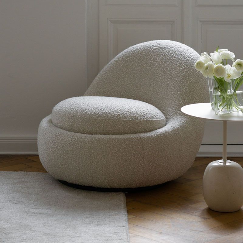 Mid-Century 17.7"/19.6" Metal Round Top Side Table Marble Pedestal End Table