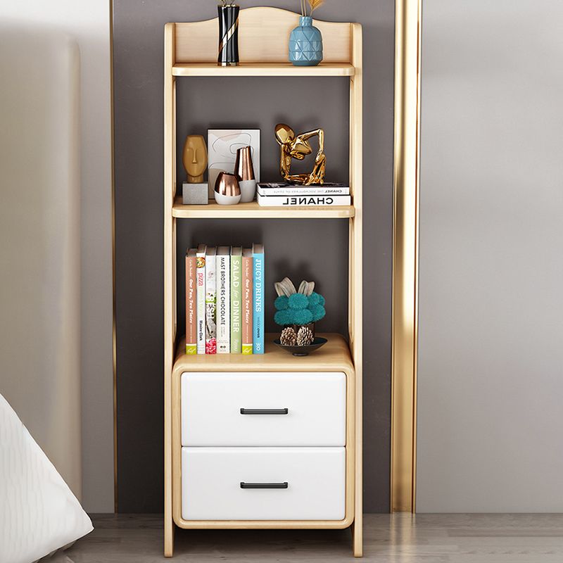 はしご本棚引き出しストレージ付きモダンな木製本棚47 "H x 14" w