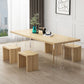 Modern Wood Table in Brown for Restaurant Rectangle Table with Acrylic Base Clearhalo 'Dining Tables & Seating' 'Dining Tables' 'dining_table' 'furn' 'furn_dining_table' 'Furniture' 'furniture_dining_table' 'Kitchen & Dining Furniture' 1200x1200_9ffb3890-2154-483a-a0b3-9a1c5d7dc5d1