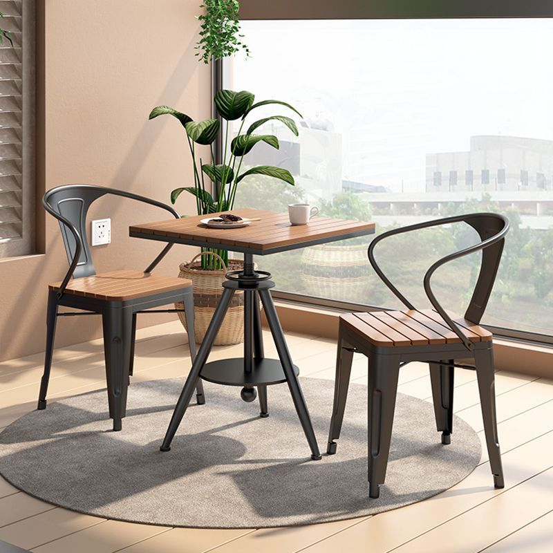 Industrial Dining Room Table Pedestal Table for Home Kitchen Dinner,21.7"L x 21.7"W Clearhalo ' dining_table' 'Dining Tables & Seating' 'Dining Tables' 'furn' 'furn_dining_table' 'Furniture' 'furniture_dining_table' 'Kitchen & Dining Furniture' 'kitchen&dining_furn' 'kitchen' 'kitchen_dining_table' 1200x1200_9ffb5c44-af3d-4c6c-a316-369da3dcde04
