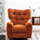 Swivel Rocker Standard Recliner Solid Color Faux Leather Recliner stoel met getufte rug