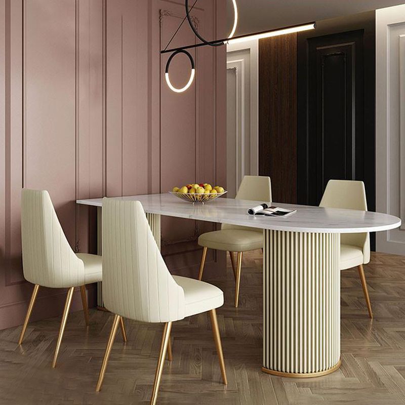 Scandinavian 1/2/5 Rectangle White Dining Table Set for Kitchen Clearhalo 'Dining Room Sets' 'Dining Tables & Seating' 'dining_room_set' 'furn' 'furn_dining_room_set' 'Furniture' 'furniture_dining_room_set' 'Kitchen & Dining Furniture' 'kitchen&dining_furn' 'kitchen' 1200x1200_9ffd8c13-a311-42e9-8d21-6bbec74222fb