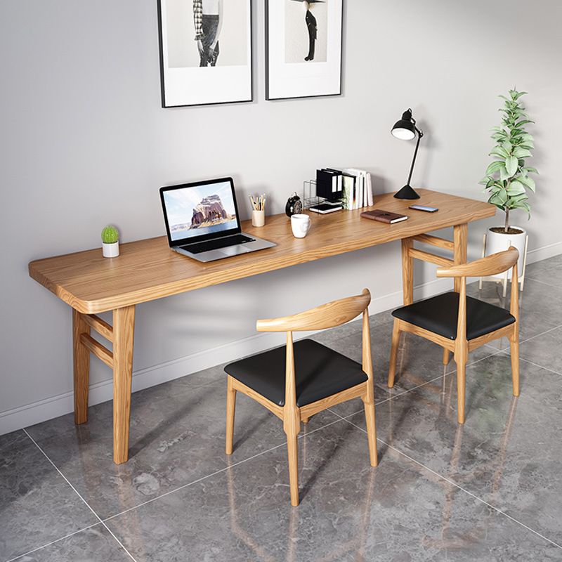 Moderner rechteckiger Schreibtisch Massivholz H-Form Office Desk