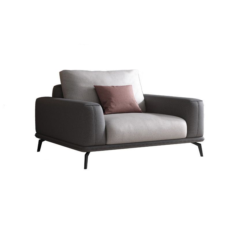 Sezionali posteriori del cuscino in pelle finto/divano con braccio quadrato per soggiorno