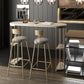 Gold Metal Pub Table Stone Top Industrial Bar Table with Storages Clearhalo 'Bar Furniture' 'Bar Tables' 'bar_tables' 'furn' 'furn_bar_tables' 'Furniture' 'Kitchen & Dining Furniture' 1200x1200_9fffd064-a51b-45df-9819-392bac886960