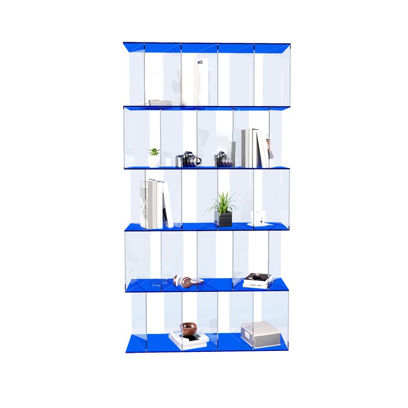 Scandinavian Standard Bookshelf Acrylic Open Back Bookcase with Shelves