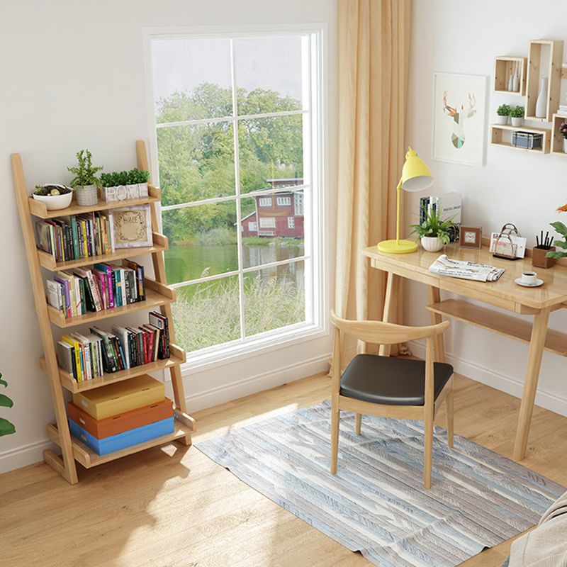 Rubber Wood Ladder Bookshelf Modern Open Back Bookshelf for Home Office Clearhalo 'Bookcases' 'Furniture' 'furniture_bookcases' 'kitchen' 'kitchen_bookcases' 'Living Room Furniture' 'Office Furniture' 1200x1200_a000982c-0467-4501-ad66-64930c454ec7