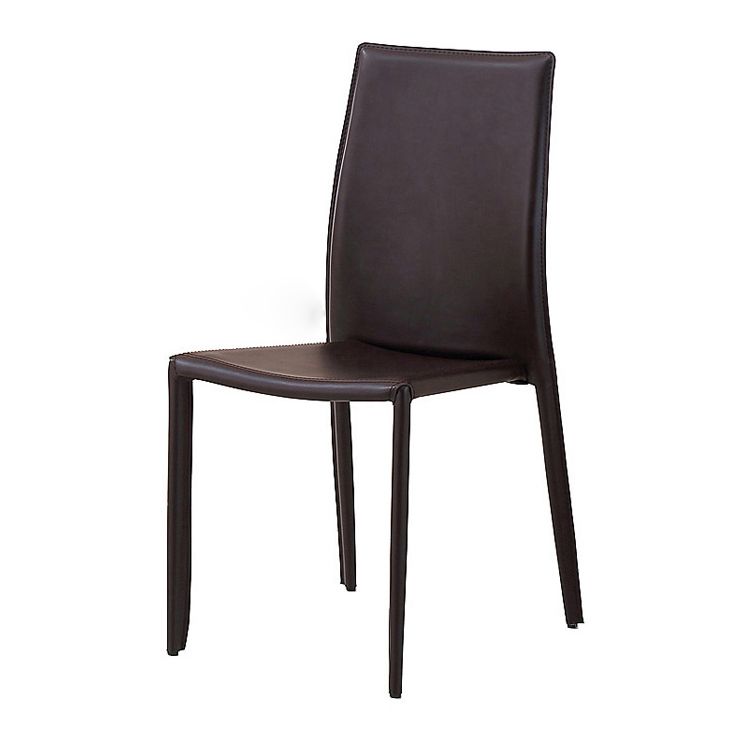 Minimalist Style Stacking Dining Chairs Solid Back Leather Chairs for Home (Set of 2) Clearhalo ' kitchen&dining_furn' 'Dining Chairs' 'Dining Tables & Seating' 'dining_chair' 'furn' 'furn_dining_chair' 'Furniture' 'furniture_dining_chair' 'Kitchen & Dining Furniture' 'kitchen' 1200x1200_a00267e6-d705-4c23-bf45-e51f37ba7d1d