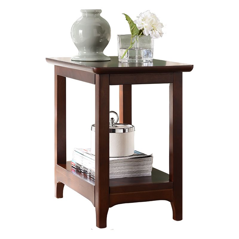 Country Wooden Table Top End Table One Shelf Side Table With Four Legs Clearhalo 'Coffee & Accent Tables' 'End & Side Tables' 'end_side_table' 'end_side_tables' 'furn' 'furn_end_side_tables' 'Furniture' 'furniture_end_side_table' 'Living Room Furniture' 1200x1200_a0034325-2654-4d47-9cea-cf6124ae3e6d