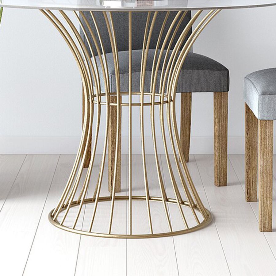 Modern Style Tempered Glass Dining Table Single Pedestal Base Round Table Clearhalo ' dining_table' 'Dining Tables & Seating' 'Dining Tables' 'furn' 'furn_dining_table' 'Furniture' 'furniture_dining_table' 'Kitchen & Dining Furniture' 'kitchen&dining_furn' 'kitchen' 'kitchen_dining_table' 1200x1200_a00403f5-59ea-40d3-8542-41aec63e2f8f