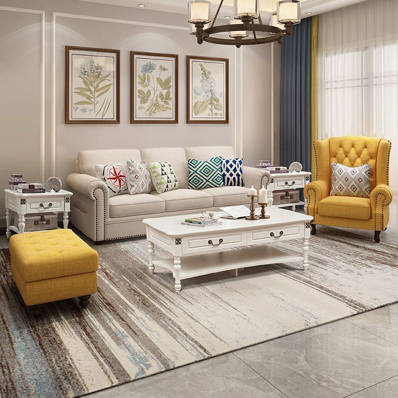 Modern Rolled Arm Standard Sofa with Loose Back Sofa for Apartment, Living Room Clearhalo 'furn' 'furn_sofas' 'Furniture' 'furniture_sofas' 'kitchen' 'kitchen_sofas' 'Living Room Furniture' 'Sofa' 'sofas' 1200x1200_a0051169-862a-4dcf-ac5f-5625f7238ff1