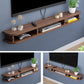 Engineered Wood Floating TV Stand Scandinavian Style TV Cabinet with Shelves
