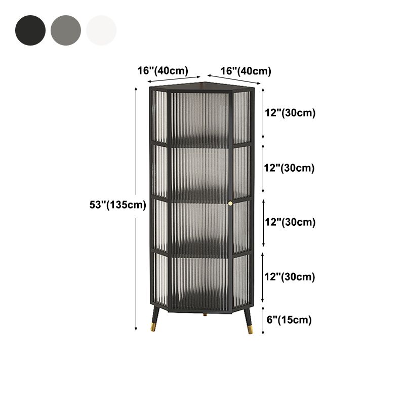 Dining Room Minimalism Buffet Server Glass Door Metal Frame Dining Server Clearhalo 'buffet_sideboard' 'Buffets & Sideboards' 'furn' 'furn_buffet_sideboard' 'Furniture' 'furniture_buffet_sideboard' 'Kitchen & Dining Furniture' 1200x1200_a00520fc-0bb9-4cdc-9b5c-90636cde24a7
