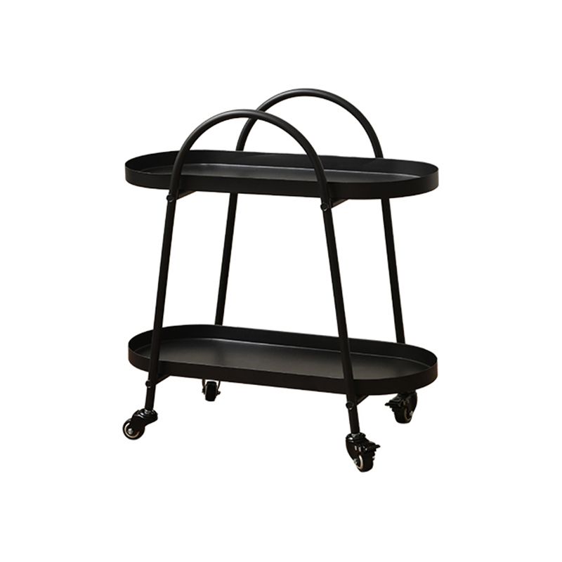 Tavolo da goccia a doppio livello del vassoio contemporaneo tavolo da diapositiva ovale con archiviazione