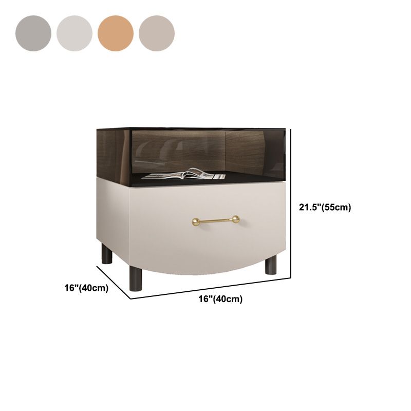 Palabra nocturna con cajón y mesa de madera maciza de 22 "de altura con piernas