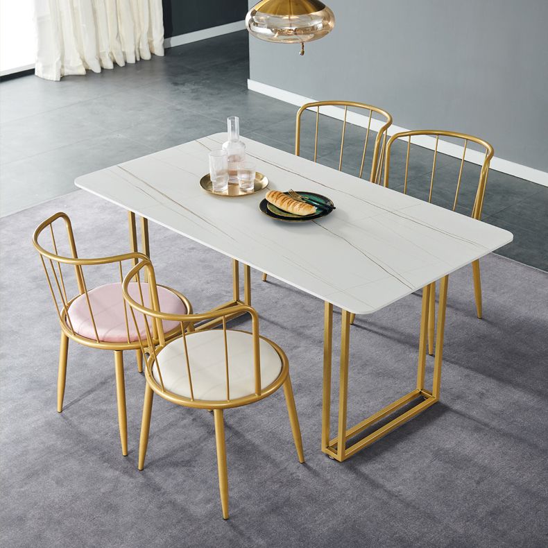 Sintered Stone Dining Table Traditional Luxury Dining Table with Gold Frame Clearhalo ' dining_table' 'Dining Tables & Seating' 'Dining Tables' 'furn' 'furn_dining_table' 'Furniture' 'furniture_dining_table' 'Kitchen & Dining Furniture' 'kitchen&dining_furn' 'kitchen' 'kitchen_dining_table' 1200x1200_a006dcc1-1521-466e-b7dc-fdd29b605cc9