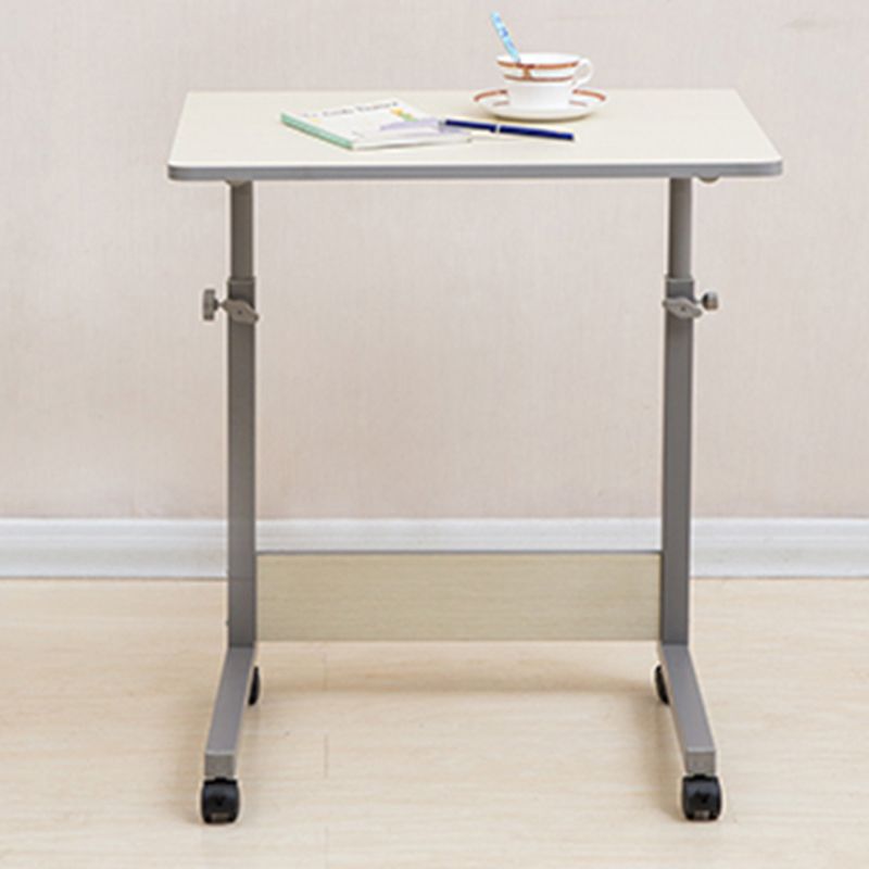 Rectangular Shaped Standing Desk Reversible White/Brown Writing Desk for Office
