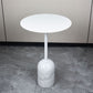 Contemporary Metal End Table Round Pedestal Accent Side Table